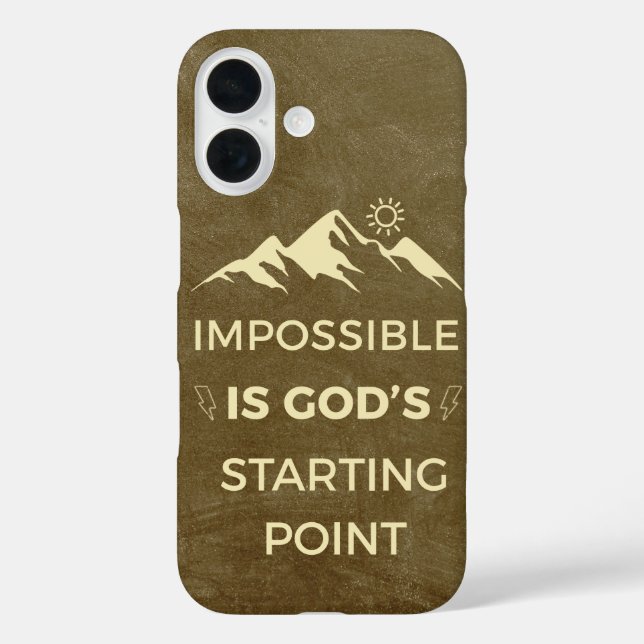 Coques Case-Mate iPhone L'Impossible est le point de départ de Dieu, l'ins (Verso)