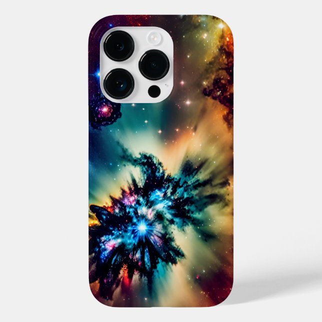 Coques Case-Mate iPhone L'indigo cosmique a explosé dans un paysage spatia (Verso)