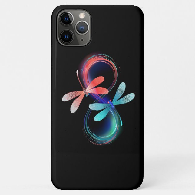Coques Case-Mate iPhone L'infini avec des libellules lumineuses (Dos)
