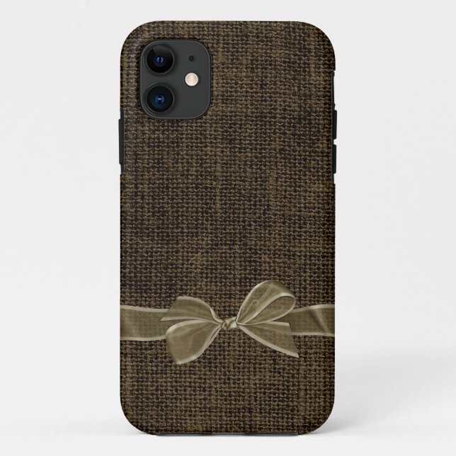 Coques Case-Mate iPhone Linge Brown avec arc (Dos)