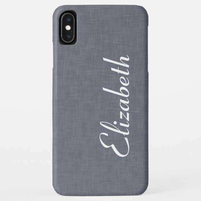Coques Case-Mate iPhone Linge gris bleu moderne (Dos)