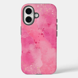 Coque Pour iPhone 16 Linktree Aquarelle Rose |