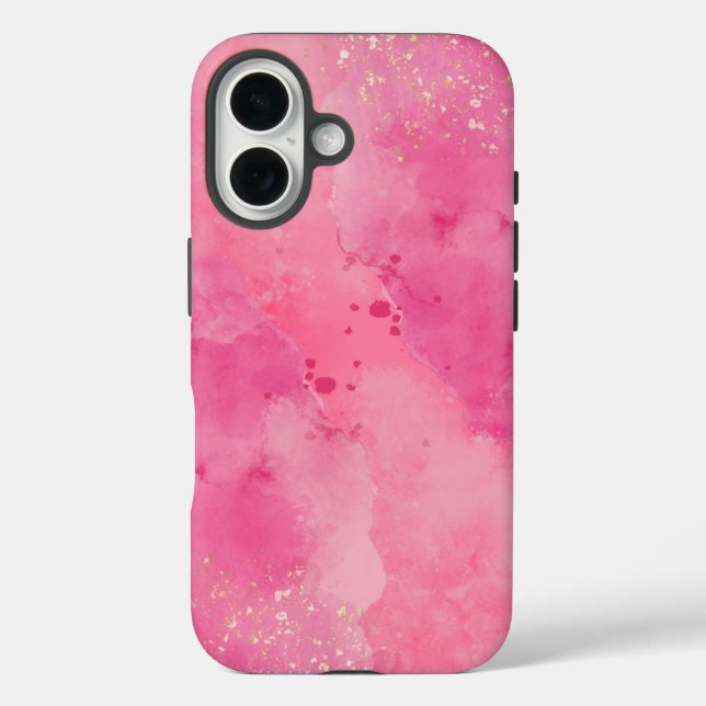 Coques Case-Mate iPhone Linktree Aquarelle Rose | (Verso)
