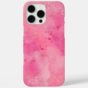 Coque iPhone 16 Pro Max Linktree Aquarelle Rose  