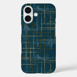 Coque Pour iPhone 16 L'intersection de lignes et de formes crée une tex