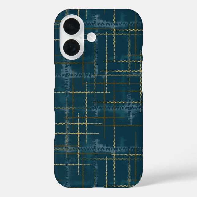 Coques Case-Mate iPhone L'intersection de lignes et de formes crée une tex (Verso)