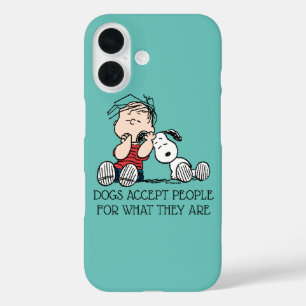 Coque Pour iPhone 16 Linus consolé avec l'oreille de Snoopy