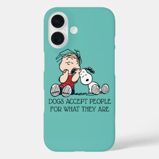 Coque Pour iPhone 16 Linus consolé avec l'oreille de Snoopy
