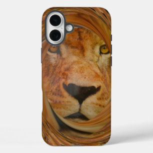 Coque Pour iPhone 16 Plus Lion Abstrait Safari Art