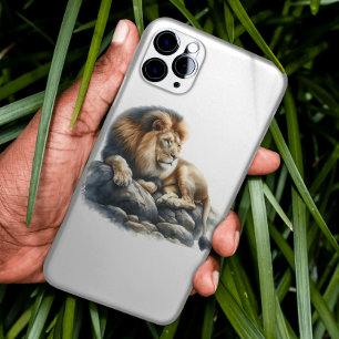 Coque Case-Mate iPhone Lion africain royal en aquarelle