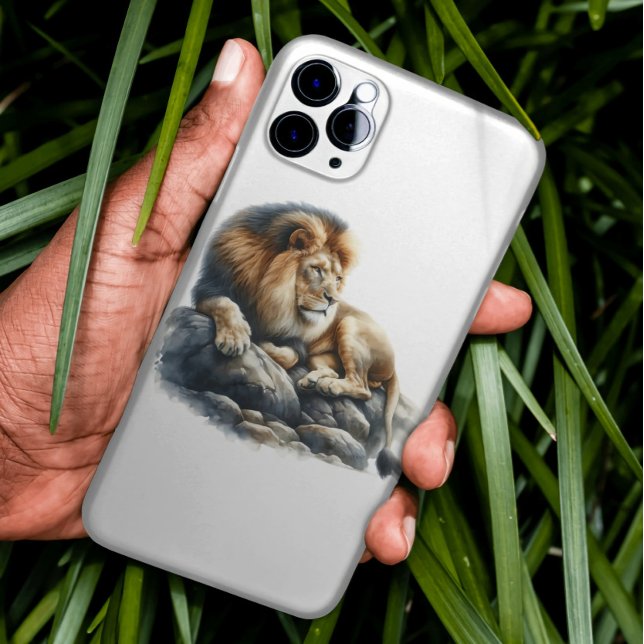 Coques Case-Mate iPhone Lion africain royal en aquarelle  (Créateur téléchargé)