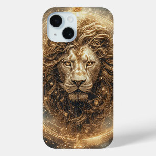 Coque Case-Mate iPhone Lion artistique avec Golden Géométrique