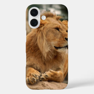 Coque Pour iPhone 16 Lion avec coiffure punk