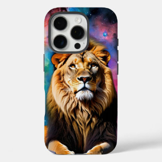 Coque iPhone 16 Pro Lion cosmique
