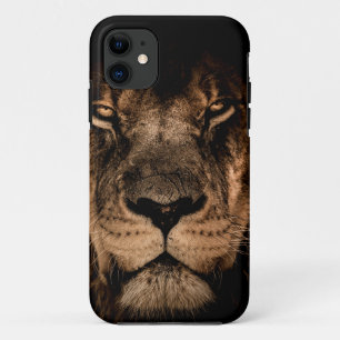 Coque iPhone 11 lion d'afrique yeux fermés