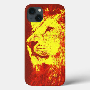 Etui iPhone Case-Mate Lion d'art pop jaune rouge