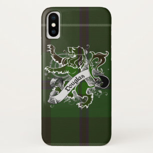 Coque iPhone X Lion de tartan de Douglas