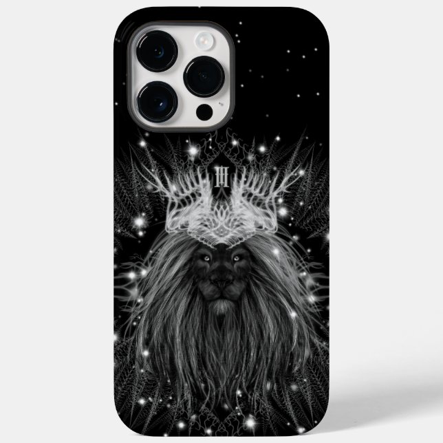 Coques Case-Mate iPhone Lion d'étoile avec monogramme de couronne (Verso)