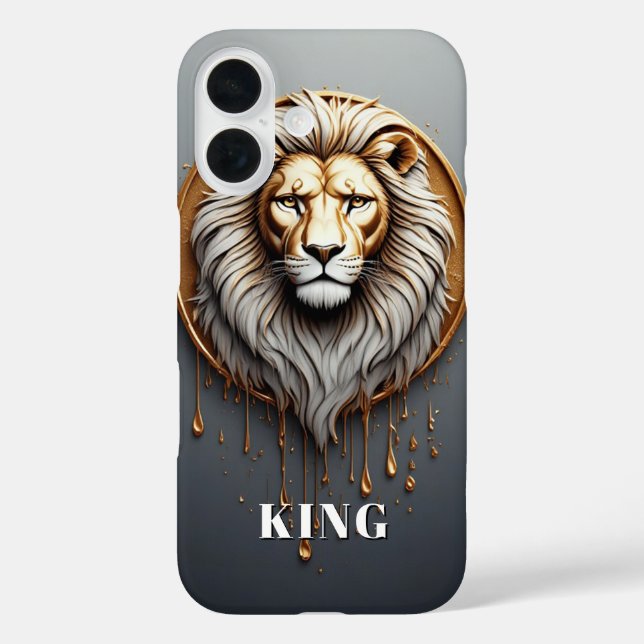 Coques Case-Mate iPhone Lion doré sur mesure 🦁 (Verso)