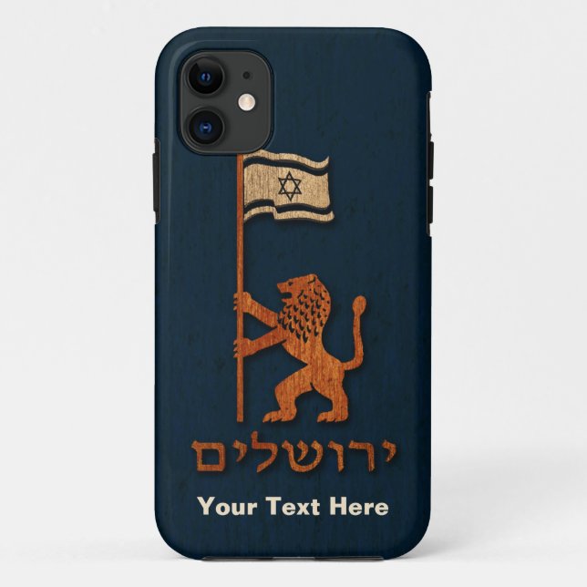 Coques Case-Mate iPhone Lion Du Jour De Jérusalem Avec Drapeau (Dos)