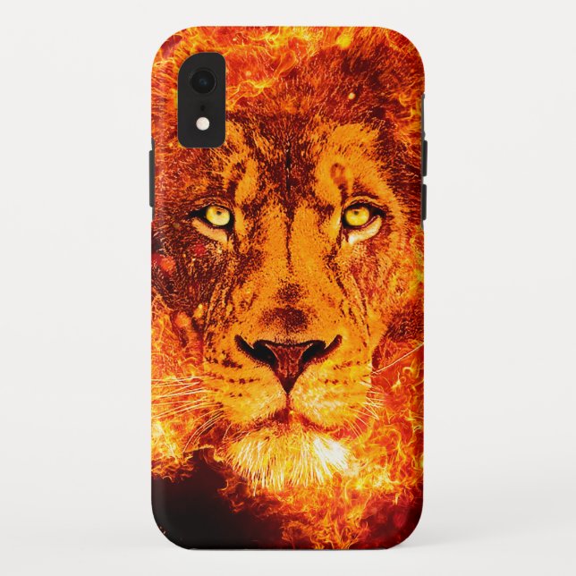 Coques Case-Mate iPhone Lion flamboyant génial (Dos)