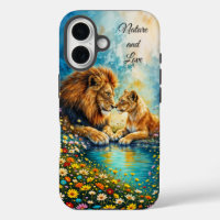 Lion Lioness chats sauvages nature amour faune