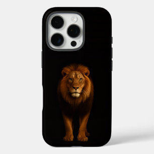 Coque iPhone 16 Pro Lion majestueux Black 4 Luxe iPhone 16 Pro