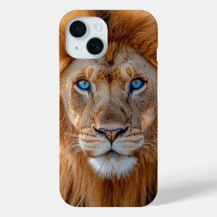 Coque Case-Mate iPhone Lion majestueux mâle aux yeux bleus brillants