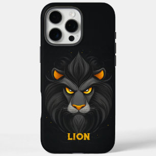 Coque iPhone 16 Pro Max Lion noir en colère