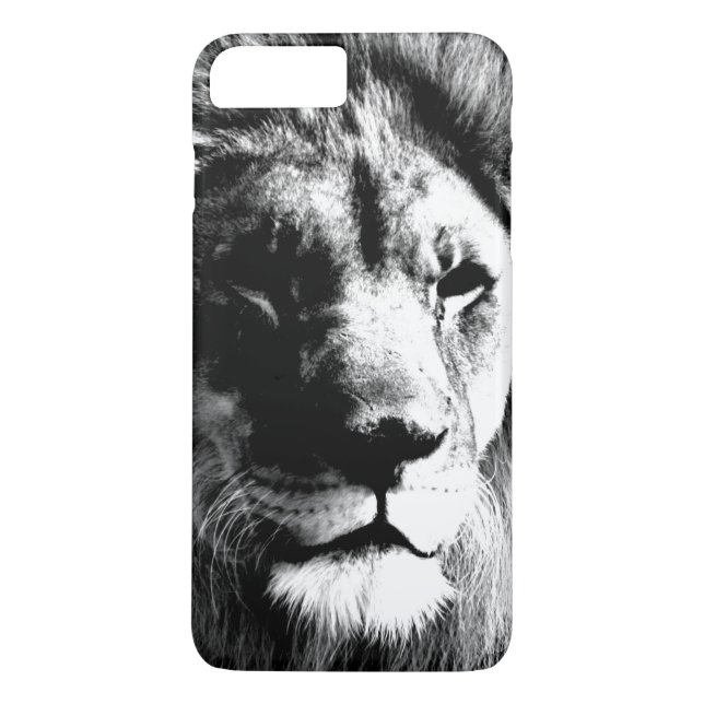 Coques Case-Mate iPhone Lion noir et blanc (Dos)