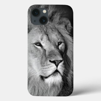 iPhone 13 Case Lion noir et blanc