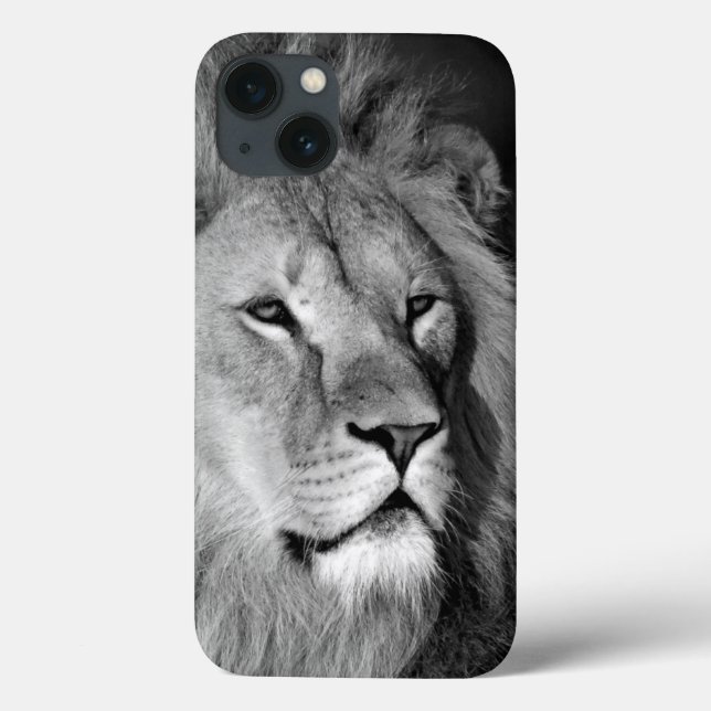 Coques Case-Mate iPhone Lion noir et blanc (Verso)