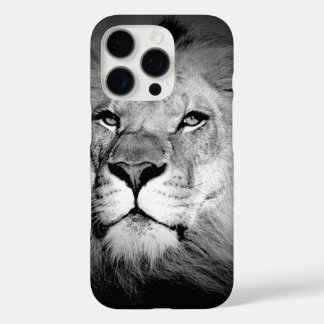 Coques iPhone 16 Pro Lion noir et blanc