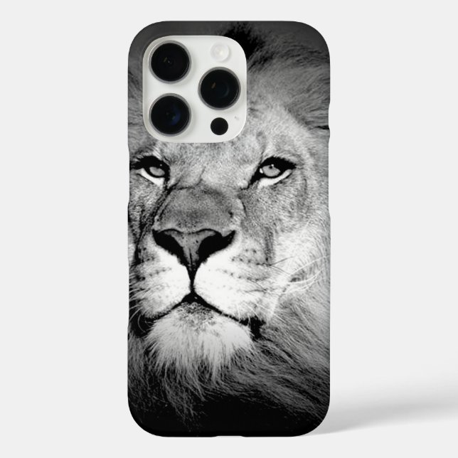 Coques Case-Mate iPhone Lion noir et blanc (Verso)