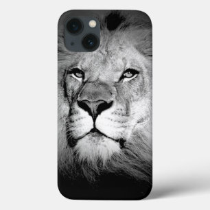 iPhone 13 Coque Lion noir et blanc