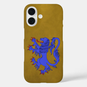 Coque Pour iPhone 16 Lion Rampant Azure