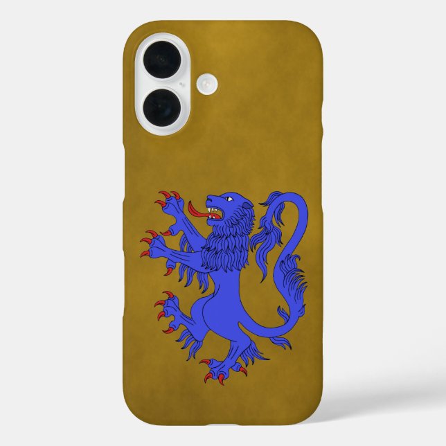 Coques Case-Mate iPhone Lion Rampant Azure (Verso)