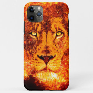Case-Mate iPhone Case Lion Visage Flamboyant Rouge Noir Orange