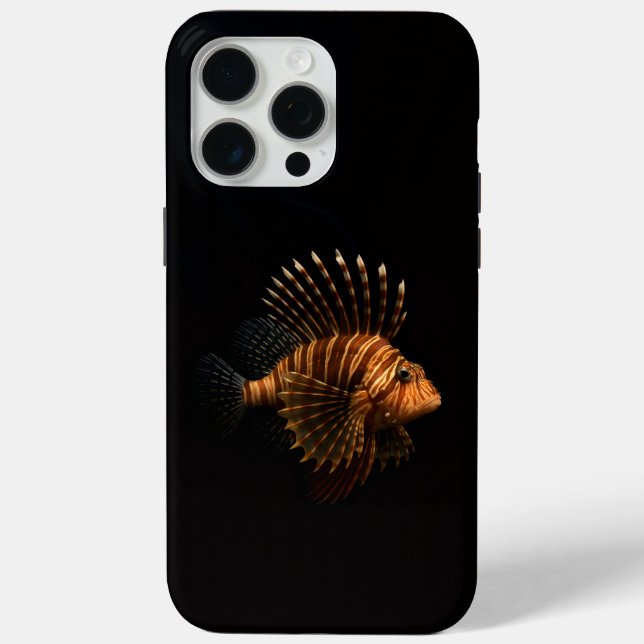Coques Case-Mate iPhone Lionfish Rouge Bleu Black 4 Luxe iPhone 15 Pro Max (Verso)