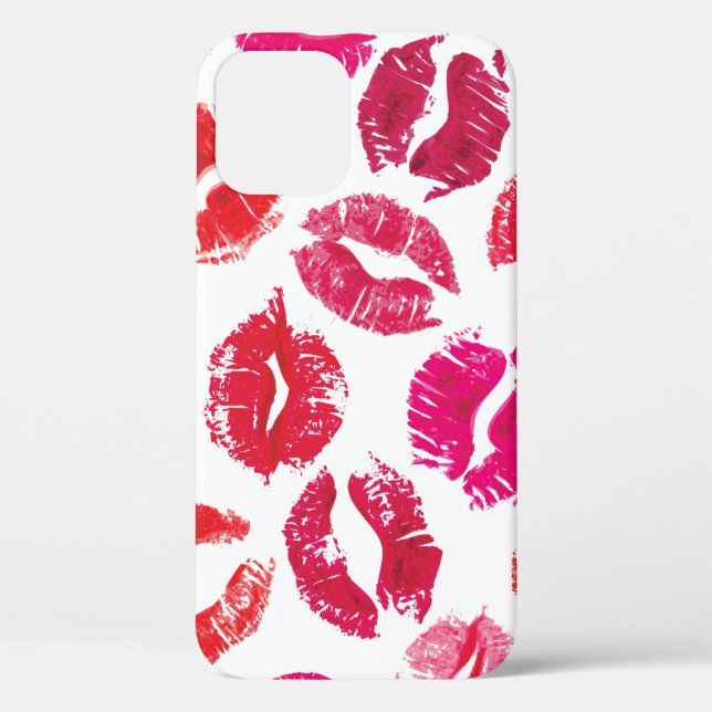 Coques Case-Mate iPhone Lipstick Baisers Motif sans couture. (Verso)