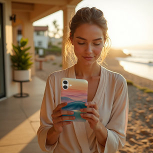 Coque Pour iPhone 16 Liquide Abstrait de la houle de Pêche