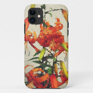 Etui iPhone Case-Mate Lis lis tigre aquarelle orange 1