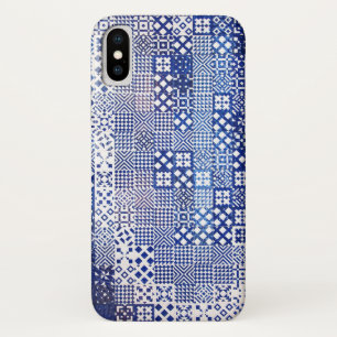 Coque iPhone X Lisbonne Aquarium texture carreaux motif port céra