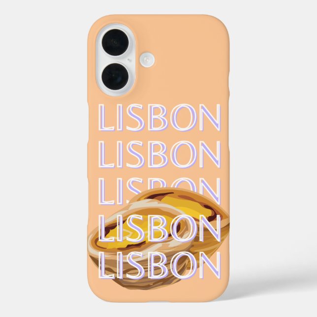 Coques Case-Mate iPhone Lisbonne Travel Art, Orange, Portugal Travel Art (Verso)