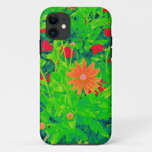 Coque iPhone 11 Lit à fleurs psychédélique 01