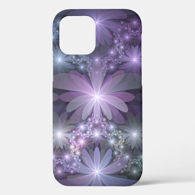Coques Case-Mate iPhone Lit de fleurs Art Fractal Abstrait tendance brilla (Verso)