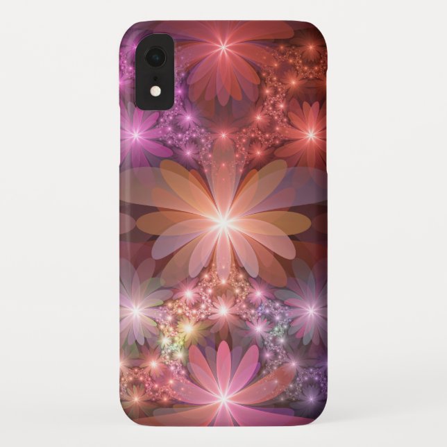 Coques Case-Mate iPhone Lit De Fleurs Coloré brillant Abstrait Fractage Ar (Dos)