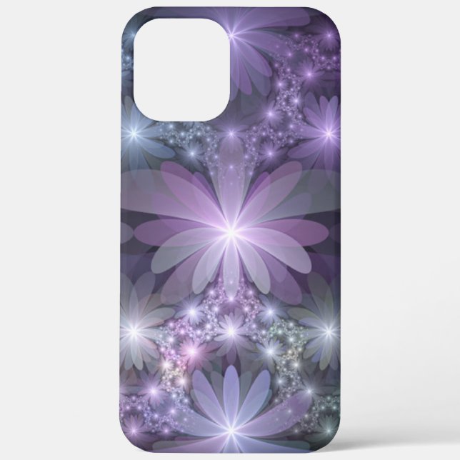 Coques Case-Mate iPhone Lit de fleurs tendance brillant art fractal abstra (Verso)