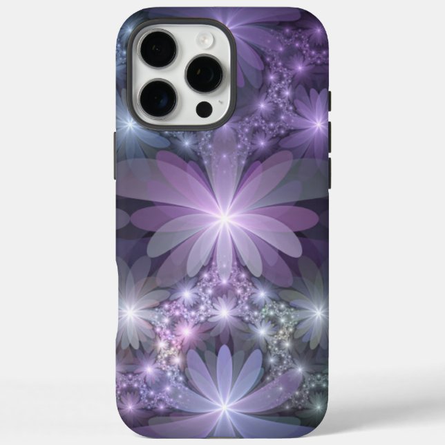 Coques Case-Mate iPhone Lit de fleurs tendance brillant art fractal abstra (Verso)