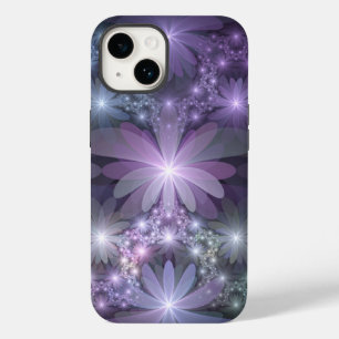 Coque Case-Mate iPhone Lit de fleurs tendance brillant art fractal abstra